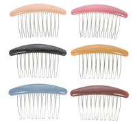 HINTRMENT Lot de 6 Peignes à Cheveux Antidérapants pour Femmes Peignes Décoratifs sans Trace Assortiment Couleurs Variées Accessoires Coiffure pour Maintien Sécurisé