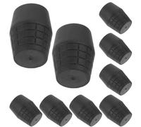 HINTRMENT Lot de 9 Protège-pieds en Caoutchouc Antidérapants pour Support Guitare Acoustique Noir, Accessoires Indispensables pour Pied de Support Instrument
