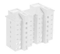HINTRMENT Maquette de Bâtiment en Plastique Blanc Réaliste pour Modélisme Urbain, Outil Éducatif Solide pour L’enseignement Formation en Architecture