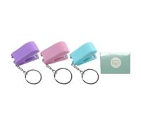 HINTRMENT Mini Agrafeuse Porte-clés en Plastique Coloré Finition Soignée, Légère et Confortable, pour Paquet à Dos ou Usage Domestique
