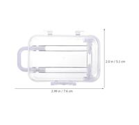 HINTRMENT Mini Boîtes à Dragées Visualisation Facile de Valise Blanc en PS Lot de 6 Double Usage pour Anniversaires et Fêtes Minimalistes