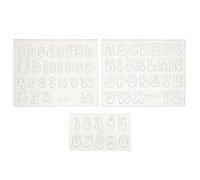 HINTRMENT Moule en Silicone 3pcs pour Résine Époxy Alphabet et Chiffres Réutilisables, Facile à Nettoyer, pour Loisirs Créatifs et Décoration Maison