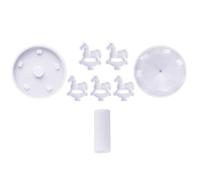 HINTRMENT Moule Silicone Époxy Antiadhésif pour Bricolage Manège, Kit Facile à Démouler en Silicone Blanc, pour Décoration DIY et Artisanat