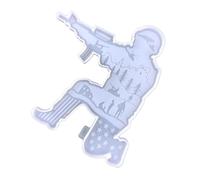HINTRMENT Moule Silicone Soldat Flexible pour Décoration DIY Moulage Résistant et Réutilisable pour Ornements de Style Militaire Fourniture Artisanale Safe et Facile à Nettoyer