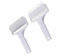 HINTRMENT Outil à Pizza à Aiguilles 2pcs en Pp Blanc, Rouleau Pratique et Facile à Utiliser Cuisine Maison, Découpe Pâte et Pique Pizza