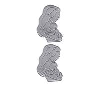 HINTRMENT Outil Artisanal 2pcs en Acier Carbone pour Découpe Scrapbooking, Matrice de Maman et Bébé, pour Création de Cadres Photo et Découpage DIY