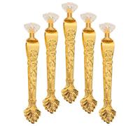 HINTRMENT Pinces à Charbon en Fer Design Oriental Vintage Lot de 5 avec Poignée Gravée de Fleur, Résistantes à Haute Température, Portables pour Parfum et Détente à Domicile