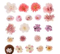 HINTRMENT Pinces à Cheveux Fleurs 3d pour Mariage et École, Alliage et Tissu, Design Pétales Superposés, Ne Tire Pas ni N'abîme Cheveux, Lot de 21 Pièces Élégantes