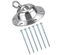 HINTRMENT Piquet d'attache Support Stable pour Chien en Fer Argenté Rotation à 360° L'emmêlement pour Camping et Jeux en Extérieur