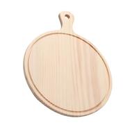 HINTRMENT Plateau Rond à Pizza en Bois Beige Résistant à L'usure, Plateau-repas Ménager Pratique et Décoratif Style Japonerie pour Fêtes et Repas Conviviaux
