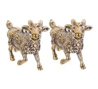 HINTRMENT Porte-clés en Laiton 2pcs Artisanat Chèvre Décoratif Léger pour Bricolage et Accessoires de Paquet Design Compact pour Bracelet