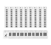 HINTRMENT Règles Transparentes en Classe ou Bureau Outil de Mesure Précis et Créatif Lot de 10 en Plastique Design Clavier de Piano pour Étudiants et Amateurs de Musique