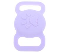HINTRMENT Support de Collier pour Animal en Silicone Anti-Perte, Étui de Protection pour Traceur d'animaux, Compatible avec Localisateur, Couleur Violet Clair, Léger et Résistant,