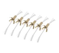 HINTRMENT Support de Mèche 6 Pièces pour Lampe à Huile en Fer Doré avec Mèches en Coton, Accessoire Décoratif Design Artistique et Solide pour Maison et Fête