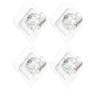 HINTRMENT Support de Tringle à Rideau Autocollant sans Perçage 4pcs en Abs Ressort pour Fixation Facile Barre de Rideau Salle de Bain Maison