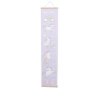 HINTRMENT Tableau de Taille pour Garçon et Filles à Accrocher Mur en Bois et Toile Lavande Impression Claire et Finition Soignée, Décoration Murale pour Chambres de Bébés et Maternelles