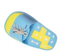 HINTRMENT Tapis de Détection pour Chien Forme Chaussure en Feutre Bleu, Jouet Interactif pour Alimentation Lente et Stimulation des Compétences de Recherche