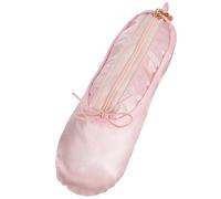 HINTRMENT Trousse à Crayons Forme Chaussure de Ballet pour Fille, Trousse à Stylos en Tissu Rose, Organisateur Polyvalent pour Danseuse, Paquet de Rangement Maquillage et Accessoires