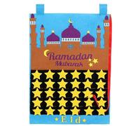 Hintyne Calendrier Du Ramadan Compte à Rebours Eid Mubarak Calendrier Ramadan Calendrier Mural Numéroté Compte à Rebours Pour Décoration Eid Mubarak Bleu