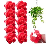 Hintyne Clips muraux de Vigne de 10pcs, Clips muraux de Rose Auto-adhésifs, Attaches en Plastique pour Les Plantes d'escalade, Clips de Support de Plante Suspendus pour Garden Yard