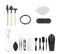 Hintyne Ensemble de Mini Outils de Jardinage Outils de Transplantation de Plantes succulentes Kit d'outils de bonsaï pour l'entretien des Plantes de Jardinage Ensemble d'outils Succulents Noirs