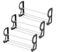 Hintyne Étagère à Chaussures Murale 3 pièces 41, 9 x 11, 9 x 22, 1 cm 2 Niveaux avec Supports de Suspension adhésifs pour Porte de Placard Camping-Car