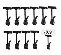 Hintyne Lot de 10 Pinces rotatives pour étiquettes de Prix Support en Plastique de 6,7 Pouces Support d'affichage Portable pour étiquettes Panier Cartes de Visite