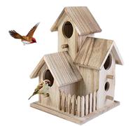 Hintyne Nichoirs pour l'extérieur nichoir en Bois 3 en 1 avec Porte arrière nichoir Flexible et résistant aux intempéries pour Jardin Porche ou nichoir au Sommet d'un Arbre