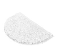 Hintyne Tapis de Salle de Bain Demi-Lune Super Absorbant Doux de 50x80 cm Blanc Tapis de Bain Demi-Lune Antidérapant Lavable en Machine pour Baignoire