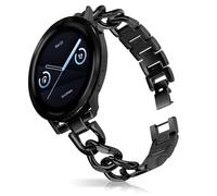 HinZann 18mm Bracelet pour Garmin Venu 4/3S 41mm/Forerunner 265S, Noir | Alliage, Design Ajouré, Femme, Bracelet de montre en Métal pour Forerunner 255S/255S Music/Venu 2/ Huawei Watch GT 6/5/4 41mm