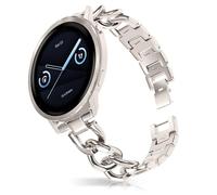 HinZann 18mm Bracelet pour Garmin Venu 4/3S 41mm/Forerunner 265S, Starlight | Alliage, Design Ajouré, Femme, Bracelet de montre en Métal pour Forerunner 255S/255S Music/Venu 2/ Huawei Watch GT 6/5/4 41mm