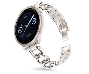 HinZann 18mm Bracelet pour Garmin Venu 4/3S 41mm/Forerunner 265S, Starlight | Alliage, Design Ajouré, Femme, Bracelet de montre en Métal pour Forerunner 255S/255S Music/Venu 2/ Huawei Watch GT 6/5/4 41mm