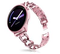 HinZann 20mm Bracelet pour Garmin Approach J1/S44/S50 / Forerunner 570 42mm/165/165 Music/Venu Sq 2, Acier Inoxydable, Femme Metal Bracelet Montre pour Garmin Vivoactive 6/5 - Rose