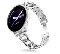 HinZann 20mm Bracelet pour Garmin Approach J1/S44/S50 / Forerunner 570 42mm/165/165 Music/Venu Sq 2, Acier Inoxydable, Femme Metal Bracelet Montre pour Garmin Vivoactive 6/5 - Argent