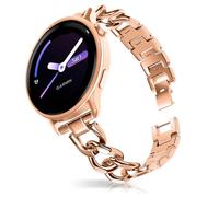 HinZann 20mm Bracelet pour Garmin Approach J1/S44/S50 / Forerunner 570 42mm/165/165 Music/Venu Sq 2, Acier Inoxydable, Femme Metal Bracelet Montre pour Garmin Vivoactive 6/5 - Or Rose