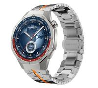 HinZann 22mm Bracelet pour Huawei Watch GT 6/GT 6 Pro/GT5 Pro/ GT5/4 46mm, Acier Inoxydable Montre de Rechange, Metal Bracelet Montre pour Huawei Watch 5/4 46mm/ 4 Pro 48mm/ Ultimate 2 - Titane Orange