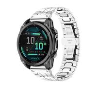 HinZann 22mm QuickFit Bracelet pour Garmin Fenix 9/9 Pro / D2 Mach 2 47mm | Acier Inoxydable, Métal Montre de Rechange pour Garmin Quatix 8 47mm/Tactix 8 47mm/Descent G2/ Fenix 8 Pro/8/E 47mm, Argenté