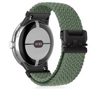 HinZann Bracelet Tressé Compatible Avec Google Pixel Watch 4/3 45mm, Nylon Élastiques Montre de Rechange, Réglable Sport Bracelet de Remplacement Pour Google Pixel Watch 4/3 45mm - Vert