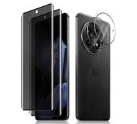 HinZann Protection Écran Anti-Espion pour OnePlus 13 5G | [2+2 Pièces] Anti-Espion Verre Trempé + Caméra Arrière Protecteur, Privacy Film 9H Dureté, Anti-Spy Protection Écran