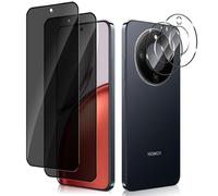 HinZann Protection Écran Privacy pour Honor Magic8 Lite 5G, [2+2 Pièces] Verre Trempé Anti-Espion + Caméra Arrière Protecteur, Film Protection Écran Anti-Spy pour Honor Magic8 Lite 5G