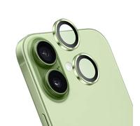 HinZann Protection Objectif Arrière pour iPhone 17, Dureté 9H Verre Trempé, Métal Individuel Caméra Arrière Protecteur, Anti Rayures Ultra Résistant Film pour iPhone 17 - Vert