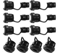HINZIC Lot de 10 connecteurs de cordon anti-traction 6N-4, noir | Œillet isolant en nylon pour câble électrique, protection de câble électrique, gestion de la couverture de câble de bureau à