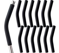 HINZIC Lot de 12 embouts de paille réutilisables en silicone de 1,6 cm de large (8 mm de diamètre extérieur) en caoutchouc de qualité alimentaire pour pailles en acier inoxydable
