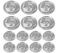 HINZIC Lot de 20 boutons de blazer en métal argenté en forme de lion pour homme - 23 mm et 18 mm - Pour costume d'école, blazer, veste d'uniforme