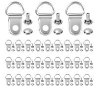 HINZIC Lot de 30 crochets en fer argenté avec rivets