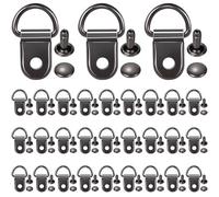 HINZIC Lot de 30 crochets pour lacets de chaussures en fer noir avec rivets