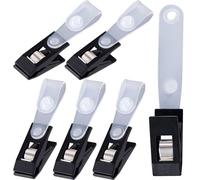 HINZIC Lot de 5 clips de drapeau de jardin en plastique anti-vent - Petit support pour mât de drapeau pour l'extérieur - Accessoires de cour - Décoration de Saint-Valentin et de mariage - Noir