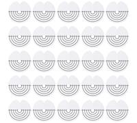 HINZIC Lot de 75 protections rondes pour extensions de cheveux avec échelle, protection à trou unique pour extensions de cheveux, bouclier thermique transparent pour extension de perruque