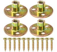 HINZIC Lot de 8 plaques de montage pour pieds de meubles avec boulons de suspension M8 x 37 x 2,5 mm pour meubles, chaises, canapés, couches