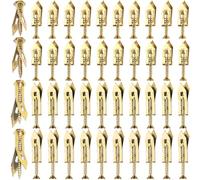 HINZIC Lot de 80 vis d'ancrage auto-perceuses en acier zingué pour cloison sèche, boulons d'expansion en métal robuste pour sangles d'étagère TV, plaques de plâtre (40 ensembles)